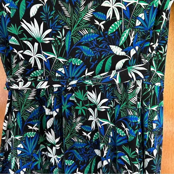Boden Lavinia Jersey Wrap Midi Dress Tropical Print Size 8 Long - Picture 12 of 15